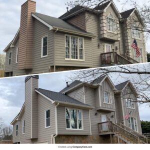 Before and After new Siding
